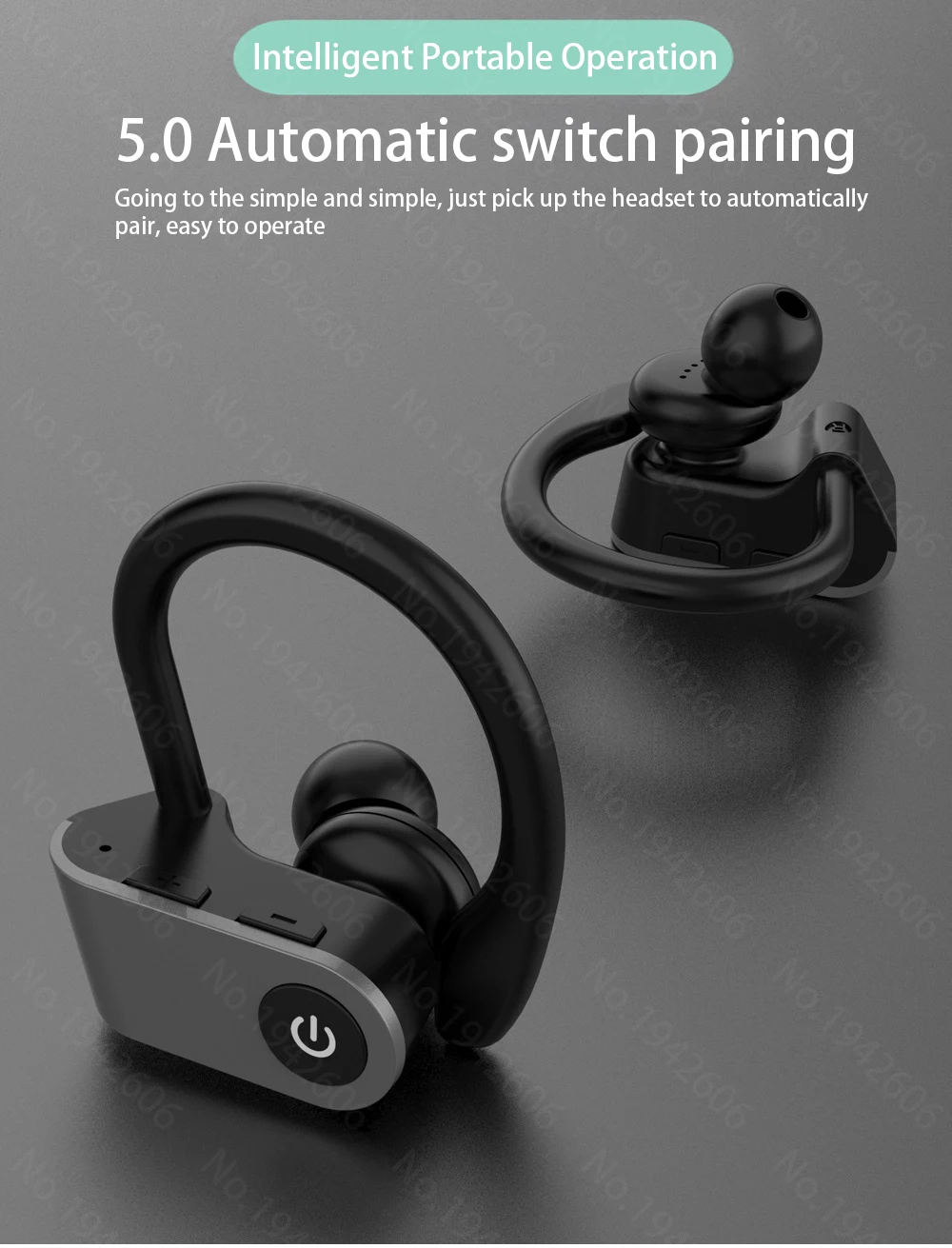 Беспроводные наушники Bluetooth, спортивные наушники для бега, Беспроводная стереогарнитура Bluetooth с микрофоном для телефона PK K98, ушной крючок, затычка для ушей