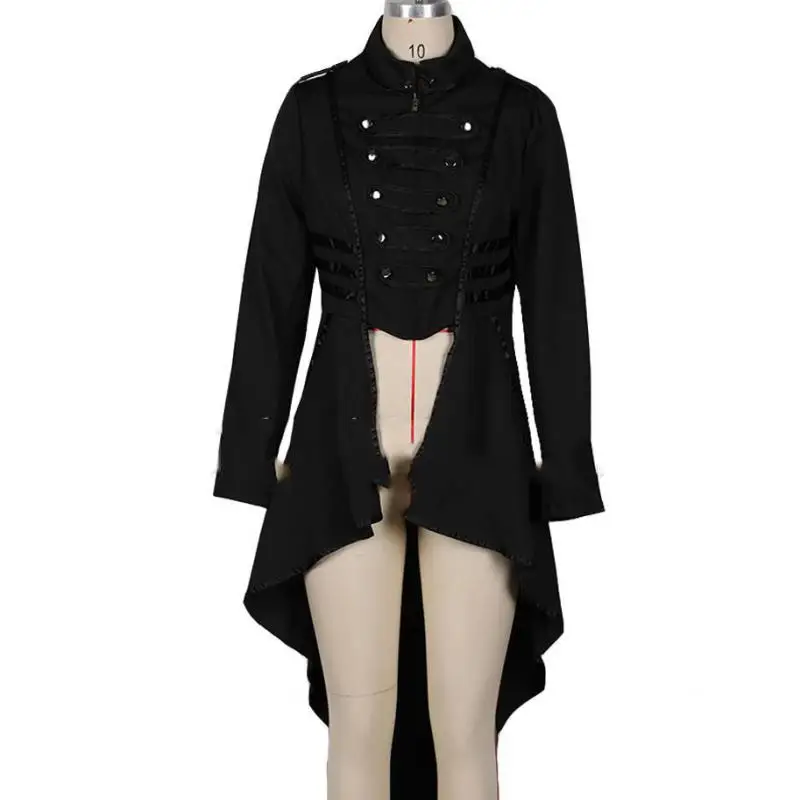 Trench Coat Women Gothic Long Cloak For Women Winter Trench