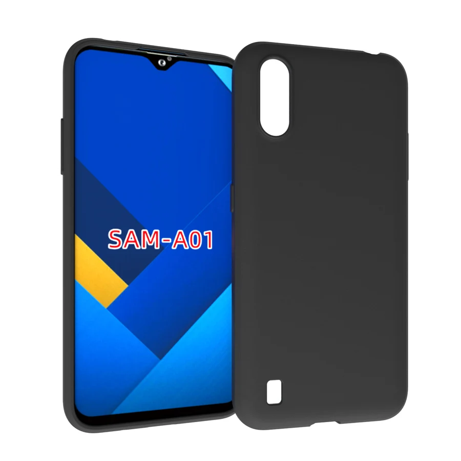 Для samsung Galaxy A01 чехол+ закаленное стекло прозрачный защитный гелевый Мягкий ТПУ Чехол резиновый чехол