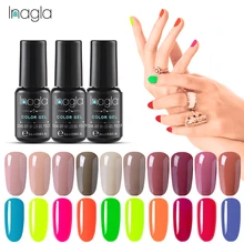 Inagla Лучший лак гель замочить от УФ светодиодный Гель-лак для ногтей базовое пальто без вытирания Топ Цветной Гель-лак УФ гель лак для ногтей