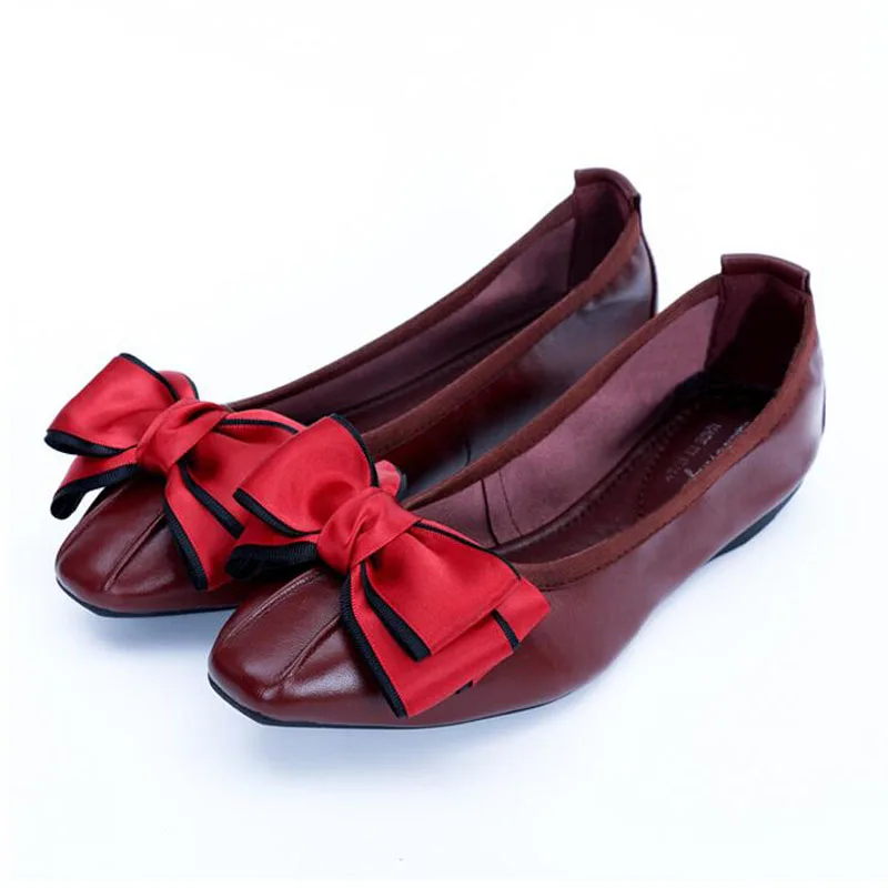 

Brand Spring Autumn Woman Ballet Flats Foldable Shoes Woman Moccasins Loafers Female Casual Driving Footwear Big Size 34~41