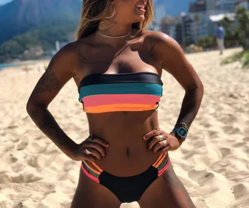 

New Sexy Bikini Set Brazilian bikini 2020 swimwear women Bandeau swimsuit female Push up bathing suit Summer bathers biquini