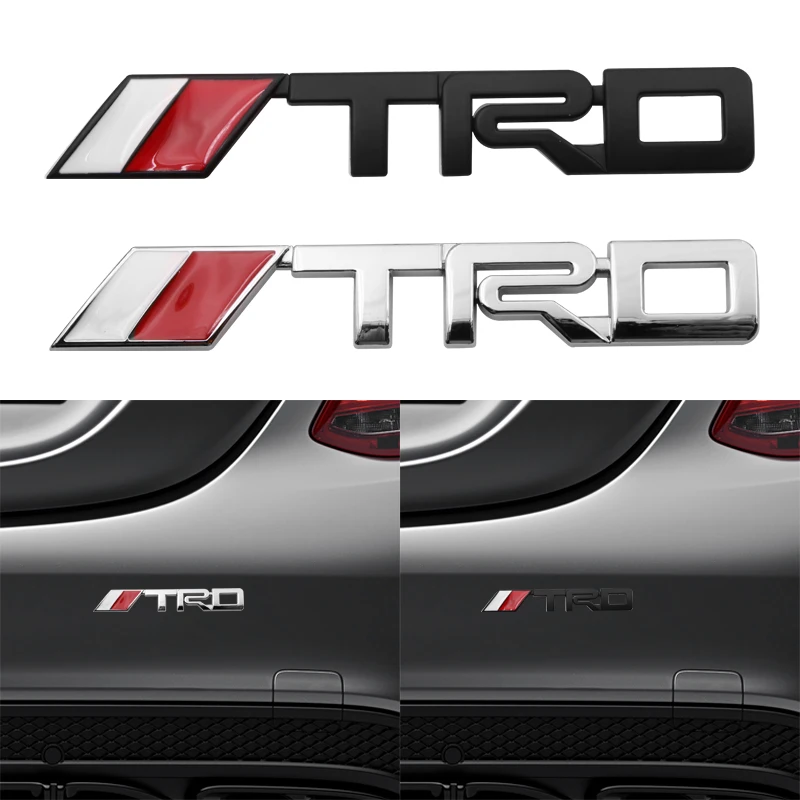 1 шт. автомобильный Стайлинг черный серебристый 3D логотип TRD эмблема наклейка