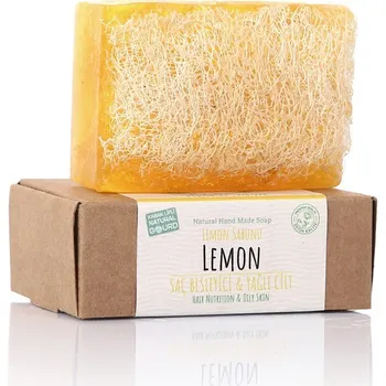 

Handmade Natural Gourd Fiber LİMON Soap