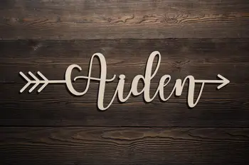 

Personalized Wood Sign, Custom Script Word,Rustic Cursive Word, Wooden Name, Room Decoration, Nursery, Wall hanging, Personaliz