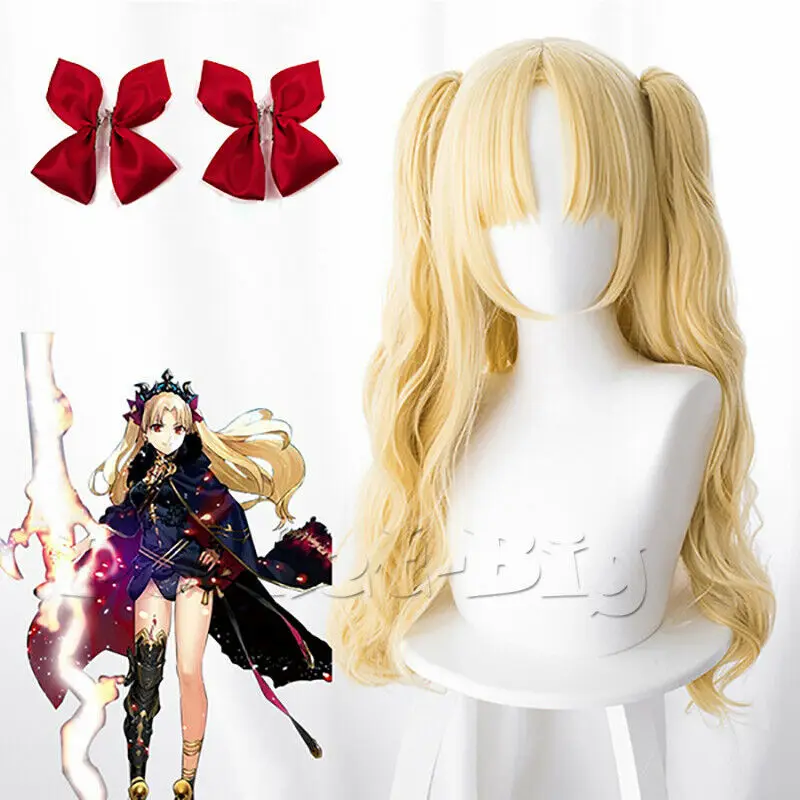 Ereshkigal косплей парик игра Аниме FGO Fate Grand Order Chip конские хвосты термостойкие парики