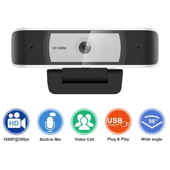 

HD Auto Focus Webcam 1080P Video Call Available Pro Streaming Web Camera Compatible with Linux, Mac, Windows 7, Windows 8