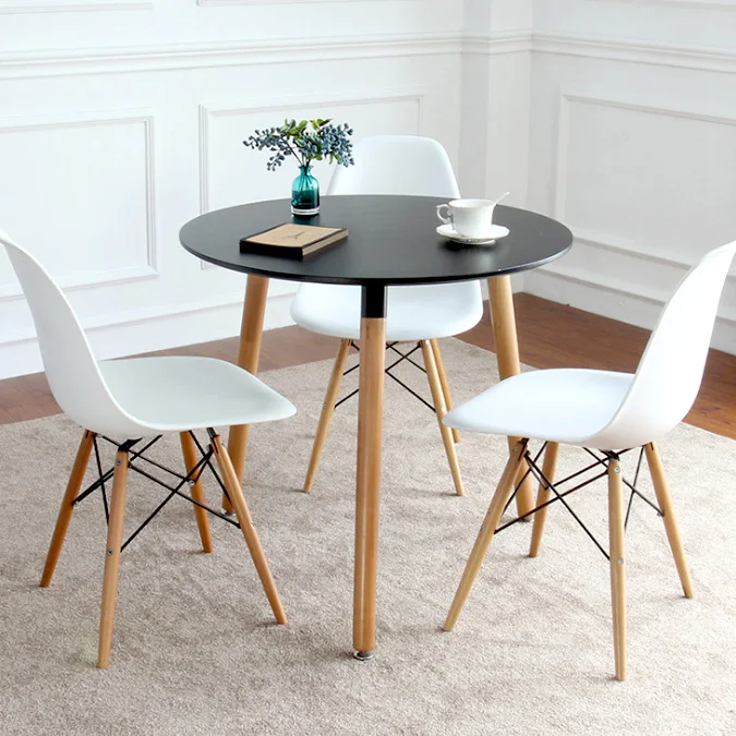 

Nordic Imus dining table and chair combination solid wood coffee table simple tea table leisure tea table small round table