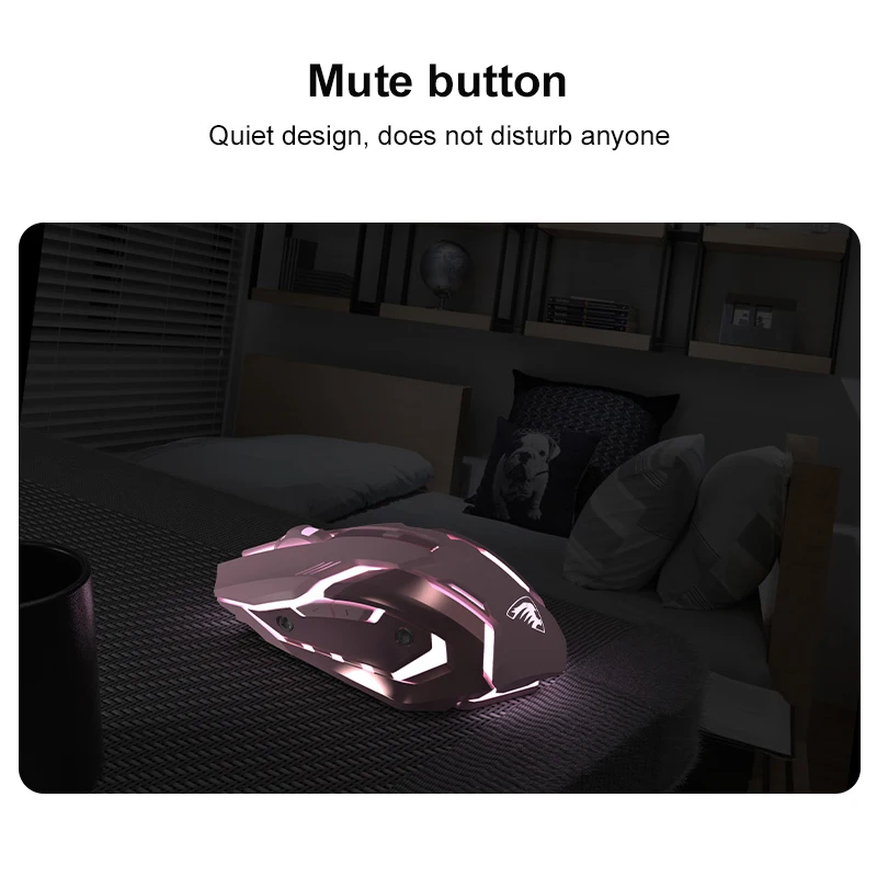 Mini Mouse Gamer com Fio Silencioso Ergonômico Teclas Retroiluminado Magia para Laptop pc Gamer Presente para Meninas - Imagem 3