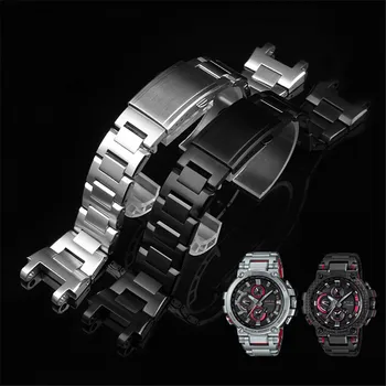 

High Quality Stainless Steel Watch Band Strap for Casio G-Shock MTG-B1000 Series Solid Metal Men Watchband Bracelet Accessories