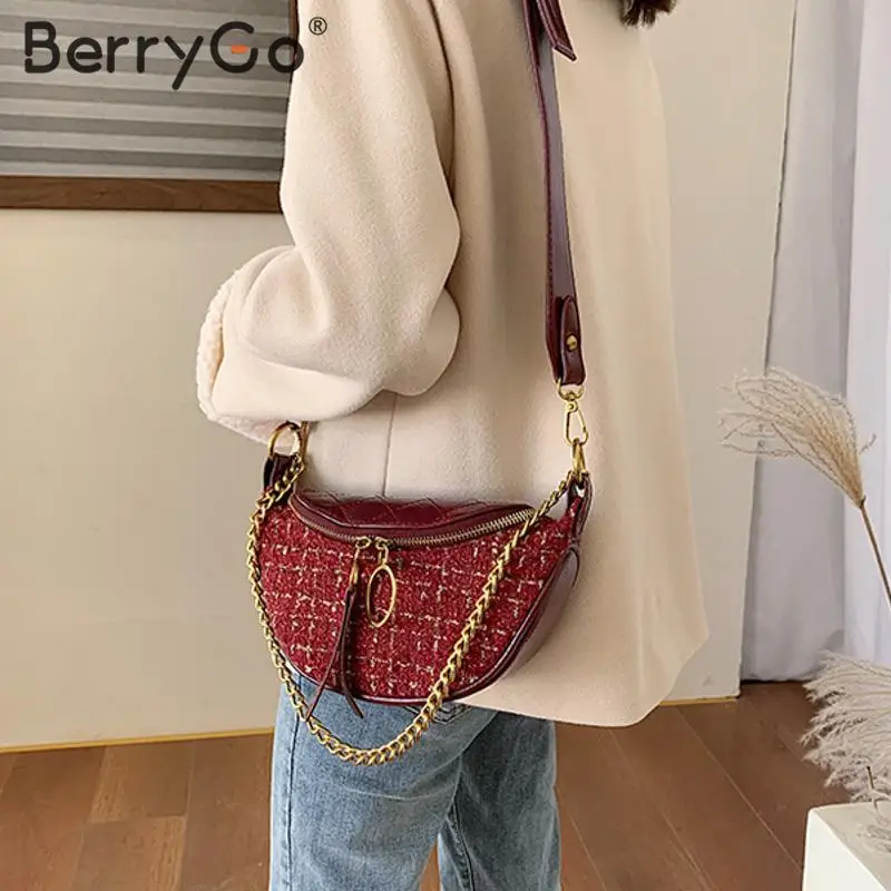 BerryGo элегантная сумка через плечо из искусственной кожи женская на ремешке с