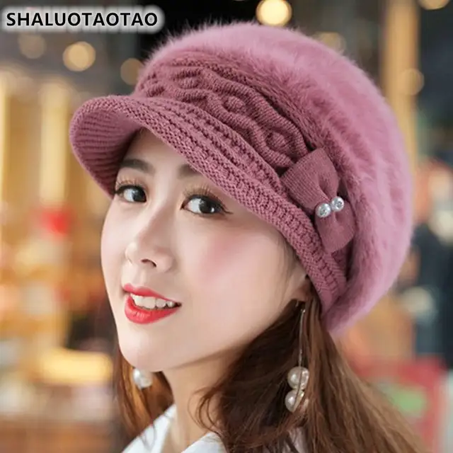 womens knit newsboy caps