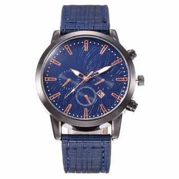 

Foreign trade hot hot style lace pattern big dial false three-eye watch multi-color face with calendar cowboy with watches