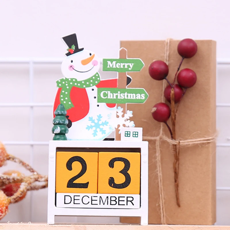 Christmas Decorations Wood Christmas Advent Calendars for Home Xmas Ornament Creative Christmas Gifts JPDZS847