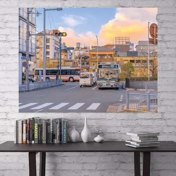 

Japanese Landscape Tapestry Tokyo Aesthetic Wall Hanging Colorful Tapestry Nordic Art Wohnzimmer Deko Bedroom Decor DE50GT