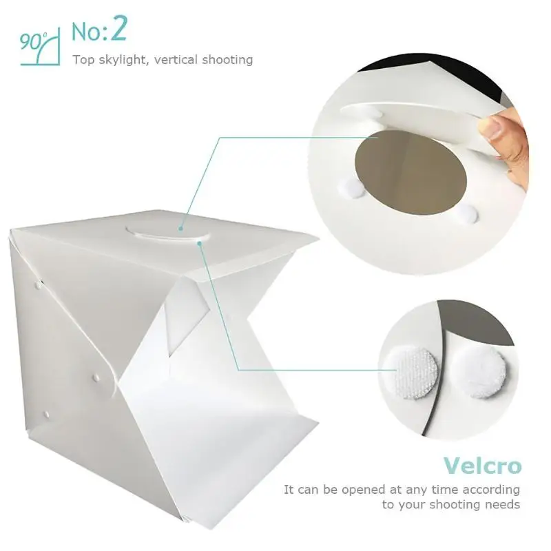 New generation led folding 30cm studio shooting Mini Folding Lightbox LED LightSoft Box Tent Kit Photo Background