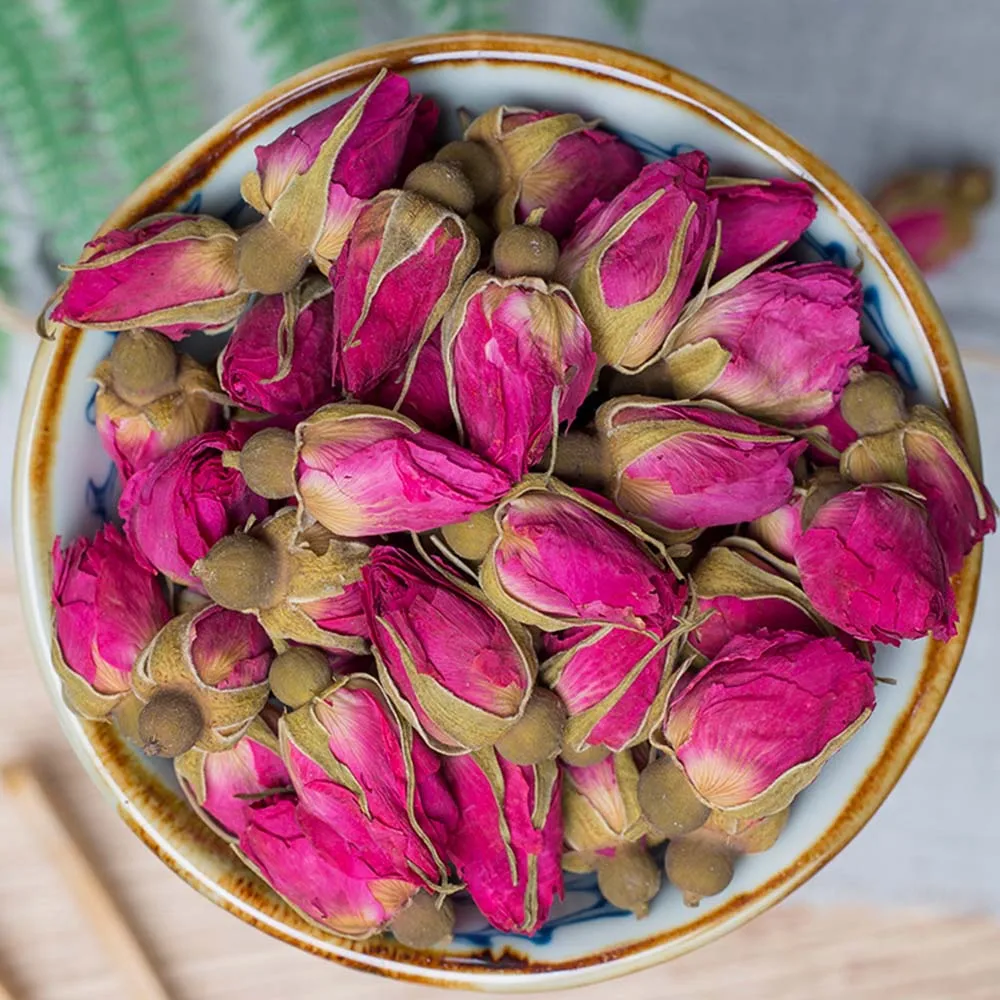 Бесплатная доставка 100 г Натуральные Сушеные красные Бутоны Роз органические