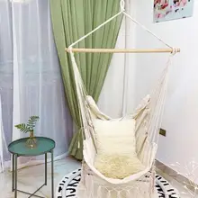 Nordic Стиль открытый Ленточки гамак сад патио белая хлопковая кресло-качалка подвесная кровать подвесное кресло садовое для детей и взрослых