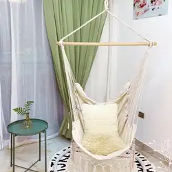 Скандинавский стиль открытый кистями гамак-сад патио белый хлопок качели стул висячая кровать подвесное кресло садовое сиденье для детей