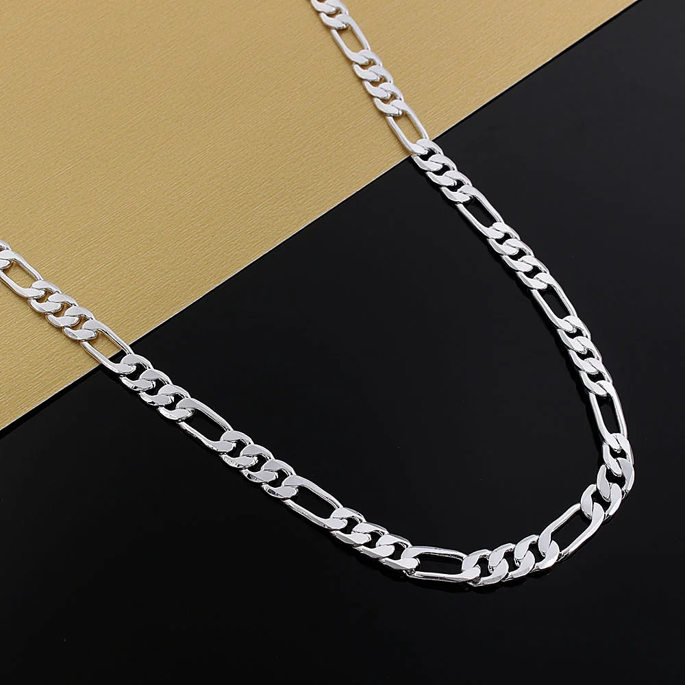 925 Silver Necklace Three Rooms One Ferrero Necklace Silver Chain Men&Women Silver Necklace Fashion Classic Jewelry 4MM - Image 4