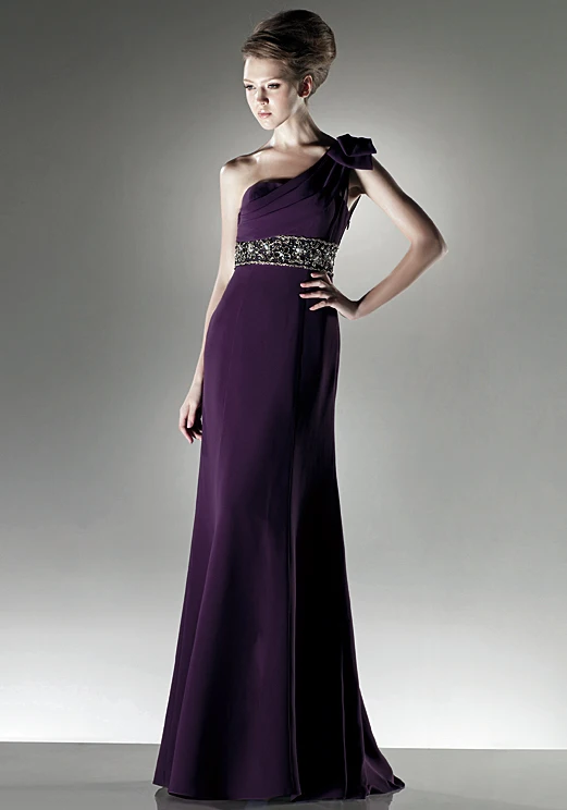 

free shipping party gown one shoulder vestido de festa 2016 new design hot sexy formal gown crystal long elegant evening Dress