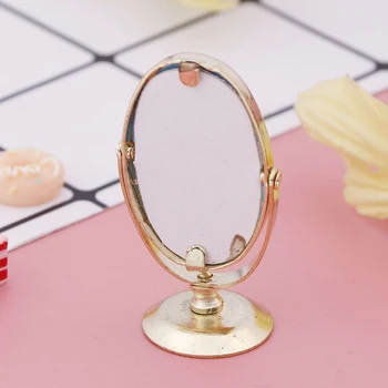 

Furniture European Frame Mirror Doll House Miniatures 1:12 Scale Accessories Plastic Mirror Ingbaby Dollhouse Miniature