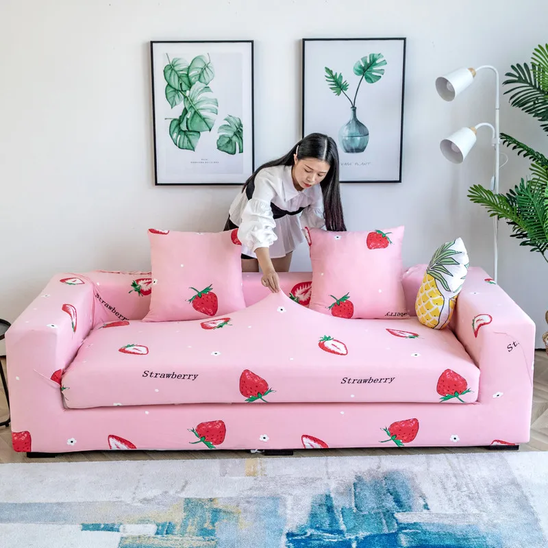 Modern Elastic Sofa Cover for Living Room Printing Sectional Corner Sofa Slipcover Couch Cover Chair Protector 1/2/3/4 Seater
