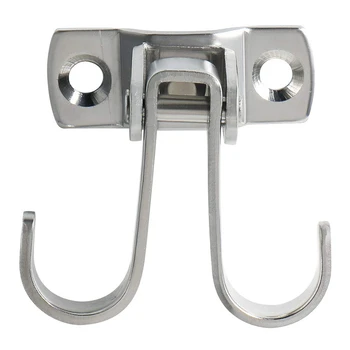 

Ceiling Hook Stainless Steel Double Towel/Robe Clothes Hook Closet Top Bathroom Kitchen Cabinet Garage Utility Hook