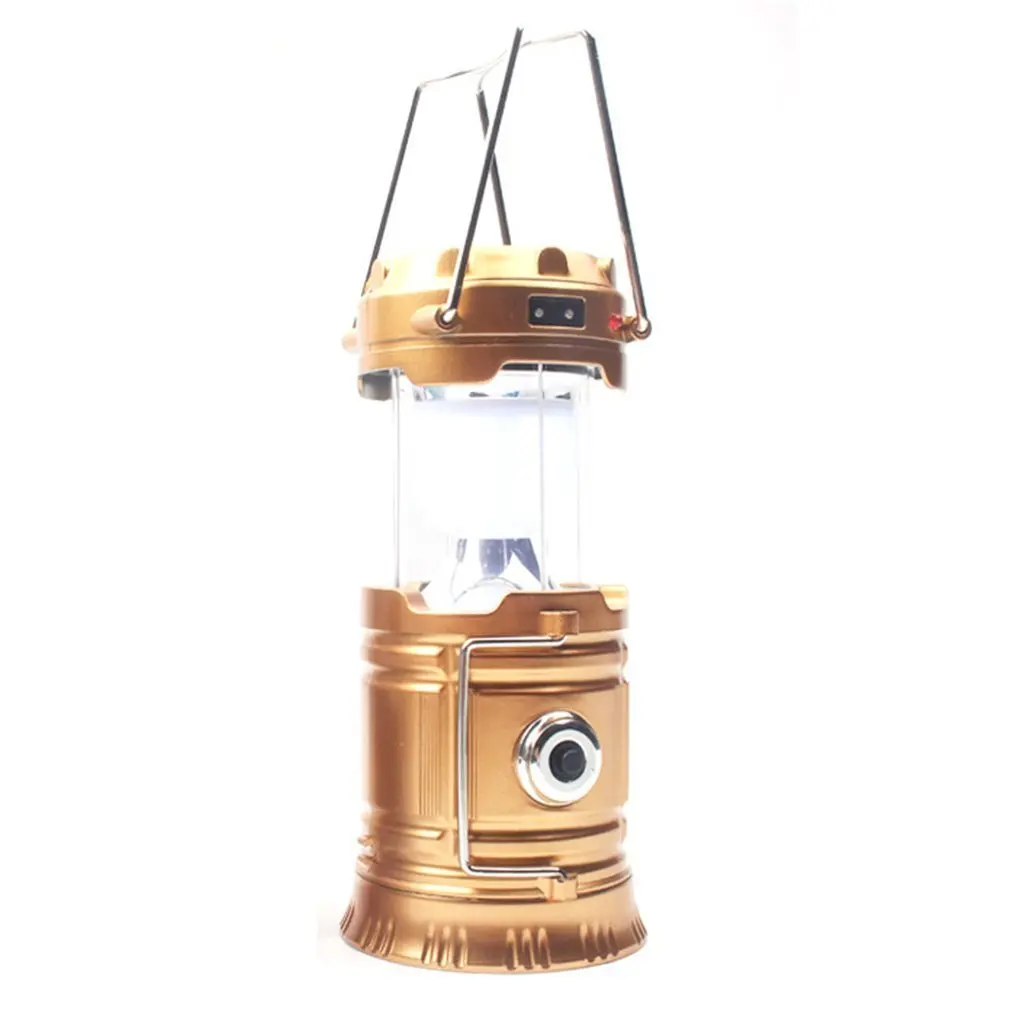 LED Portable Camping Lantern Solar Powered Flashlights LED Rechargeable Hand Lamp for Hiking Camping Outdoor Lighting Emergency