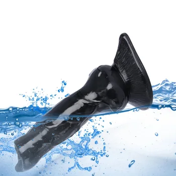 Soft Realistic Animal Dog Big Dildo Suction Cup Cock Lesbian Silicone Masturbators Penis Butt Plug Adult Sex Toy for Men Women 4