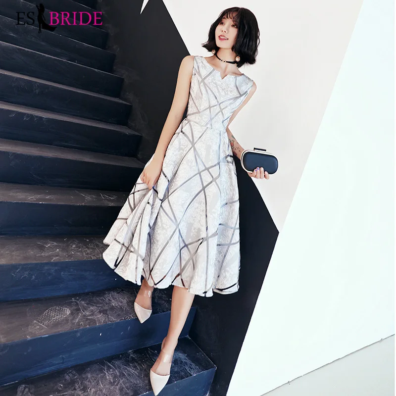 

White Evening Dresses ES30388 A Line Sleeveless Women Elegant Formal Gown Special Occasion Dress Party Vestidos De Fiesta