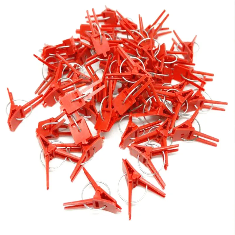 50-500pcs Plastic grafting clips garden vegetable plants Flat and Round 