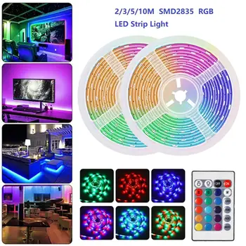 

2/3/5/10M RGB LED Strip Light DC12V Waterproof+24Keys Remote Control SMD2835 Flexible Tape led strip Home Outdoor KTV Hotel