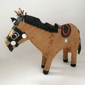 

Horse Pinata Large Size with Confetti Fillings Kids Birthday Decorations Beating Props Party Supplies