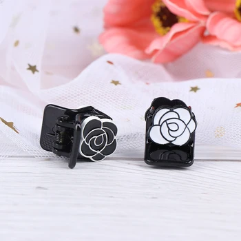 

Fashion Headwear Mini Camellia Flower Crab Claw Clip For Women Girl Wedding Hair Jewelry Hair Feeder Horsetail Clip Accessories
