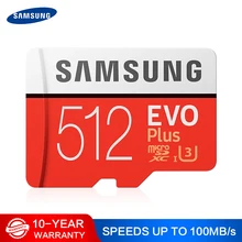 Карта памяти SAMSUNG Micro SD 256 ГБ 32 ГБ 64 Гб 128 ГБ 512 ГБ SDHC SDXC класс EVO+ класс 10 C10 UHS TF SD карты транс флэш Microsd