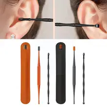 

1set Ear Wax Removal Tool Ear Cleaning Sticks Earpick Swab Ear Remover Silicone 360° Pick Ear Double Disposable Lanzets