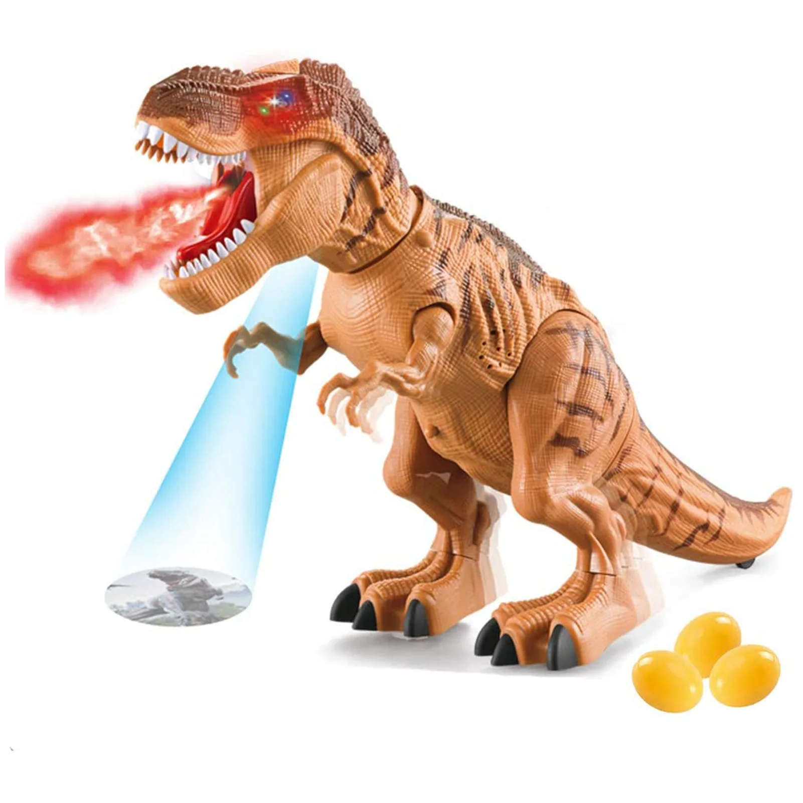 Electronic Dinosaur Toy Simulated Flame Spray Tyrannosaurus T-RexWalking Dinosaur Toy Water Spray Red Light & Realistic Sounds 6