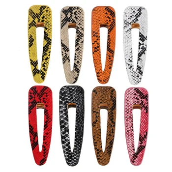 

Wild Hair Clip Set Metal Printed Animal Print Geometric Hair Accessories