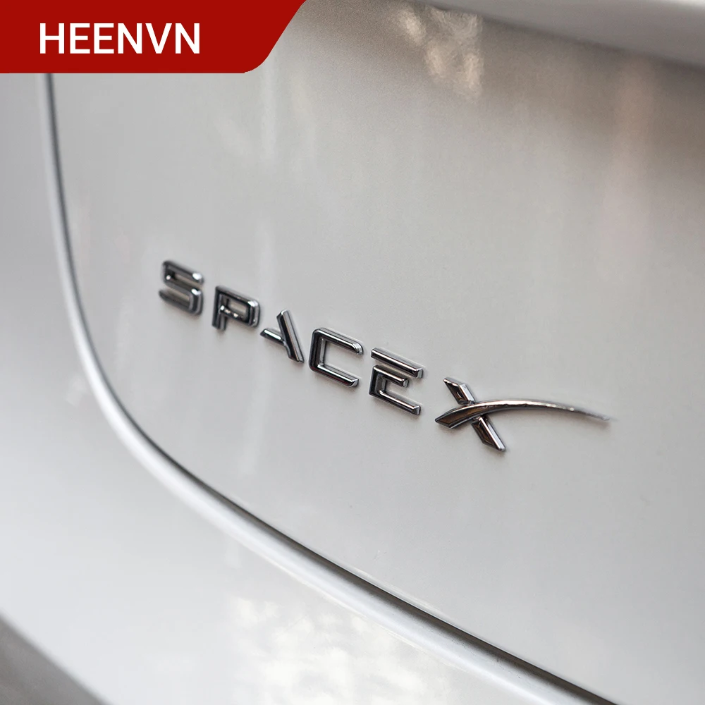 Heenvn Model3 Space X Sticker For Tesla Model 3 Letters Tail Letter Label Car Accessories For Tesla Model S Three Y Dual Logo Automotive Interior Stickers Aliexpress