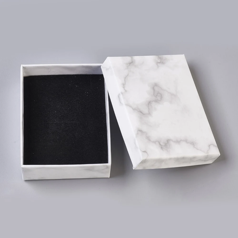 18~24pcs Paper Cardboard Jewelry Boxes Storage Display Carrying Box For Necklaces Bracelets Earrings Square Rectangle