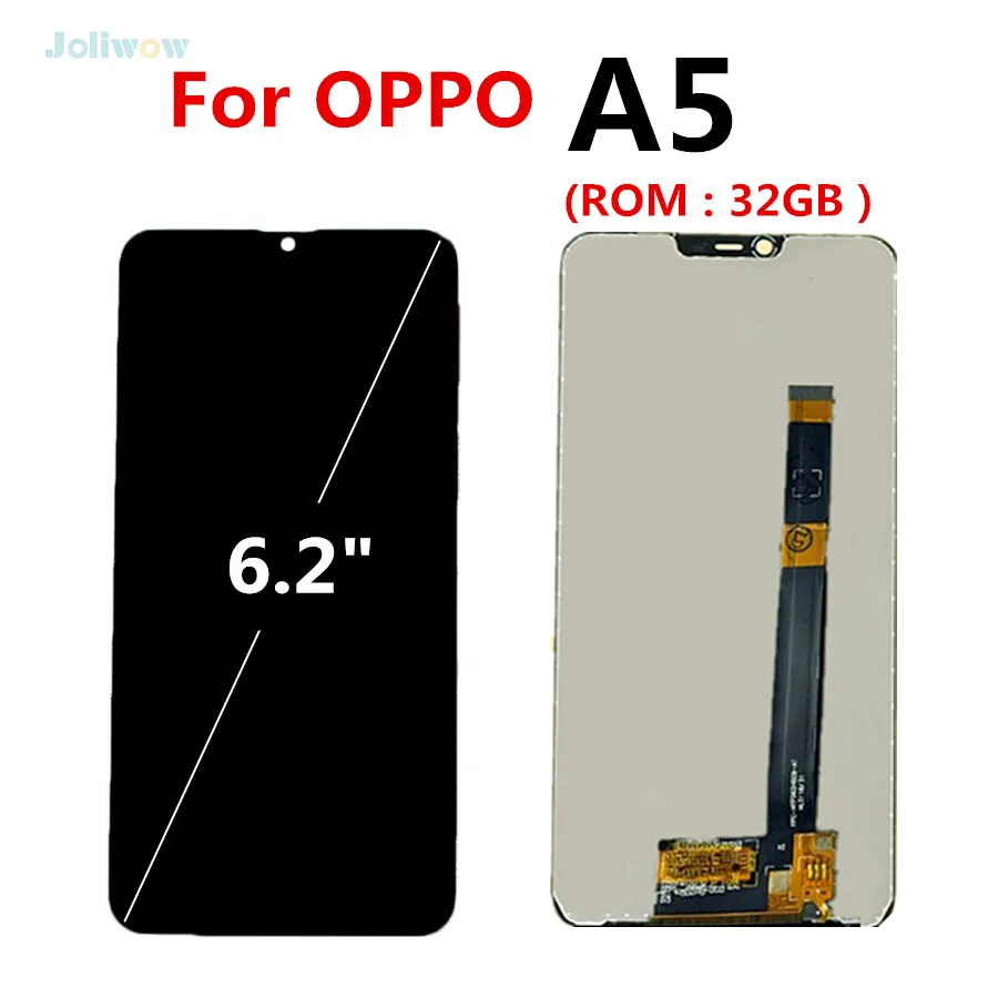 Pаспродажа Для oppo A5 font b lcd b font (rom 32 GB) ЖК дисплей с сенсорным экраном дигитайзер замена экрана для oppo A 5 ЖК дисплей в сборе