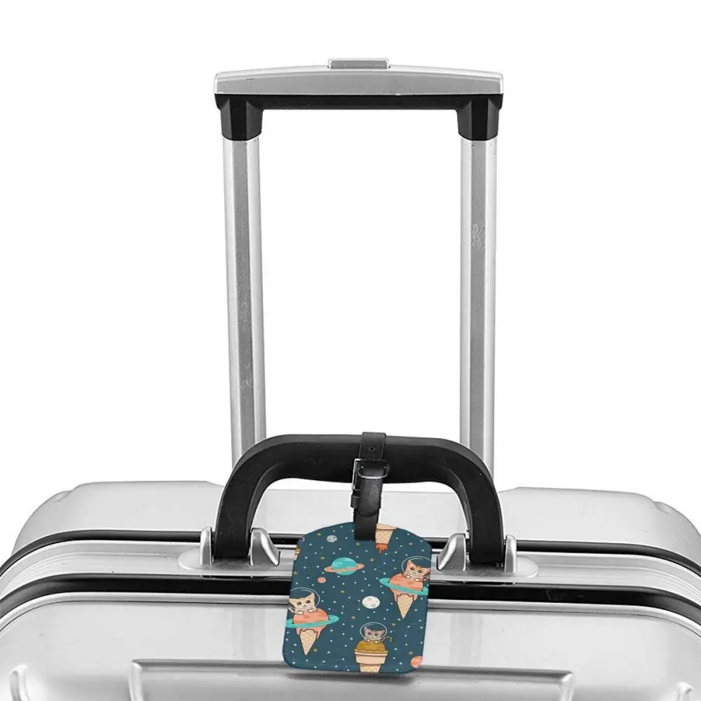 NOISYDESIGNS Kawaii космические кошки багаж и сумки аксессуары кожа ID Addres держатель багаж ярлык ремни чемодан бирка Прямая поставка