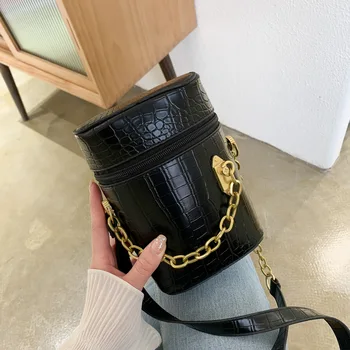 

Women's Handbag Crossbody bag for 2020 Fashion Ladies Stone Pattern Bucket Clutch Bag Simple Chain Wild Shoulder Messenger Bag