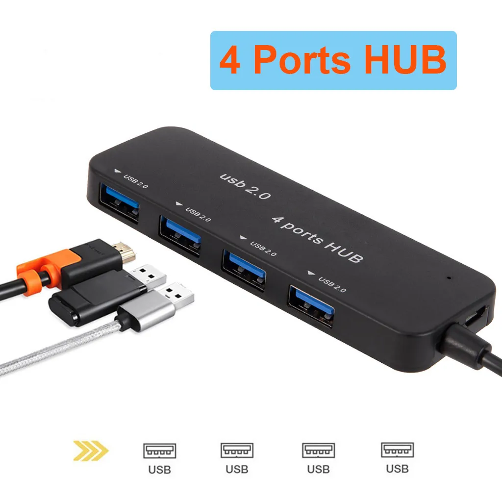 Ouhaobin USB2.0 хаб Быстрая Зарядка адаптер чип 4-Порты и разъёмы концентратор для