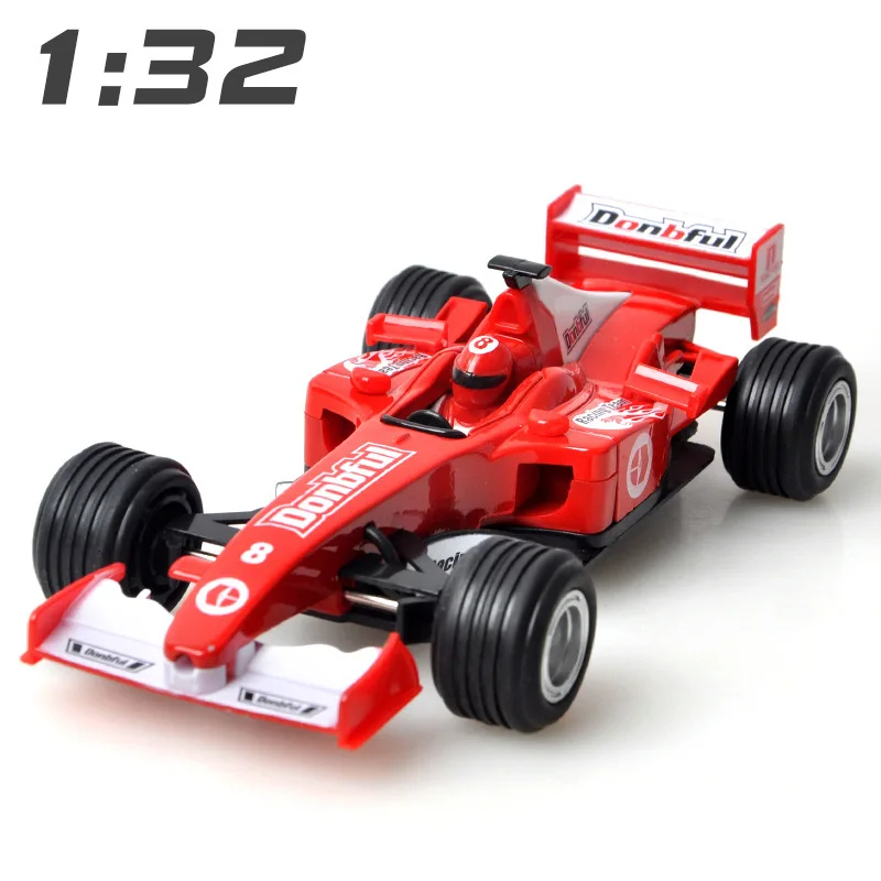 1:32 литой игрушечный автомобиль из сплава, автомобиль Формула 1, оттягивающийся F1, спортивный гоночный симулятор, модель автомобиля, детские игрушки для мальчиков - Цвет: red