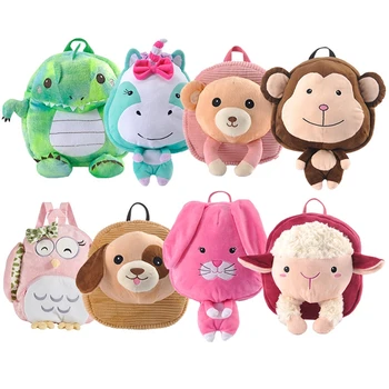 

New 3D Cartoon Plush Children Backpacks kindergarten Schoolbag Animal Kids Backpack Children School Bags Girls Boys Backpacks