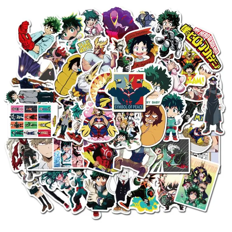 

Anime My Hero Academia Stickers Set Personality Suitcase Skateboard Decorative Stickers Gift My Hero Academia Figure Toys