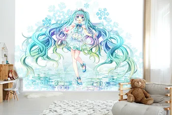 

[Self-Adhesive] 3D Hatsune Miku 973 Japan Anime Wall Paper mural Wall Print Decal Wall Murals Belly