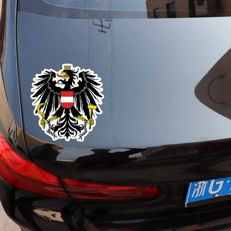 YJZT 9 6 см * 10 2 забавная наклейка для автомобиля с австрийским флагом и гербом